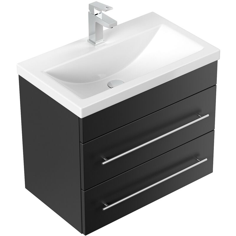 

Mueble de baño Mars 600 SlimLine Negro satinado