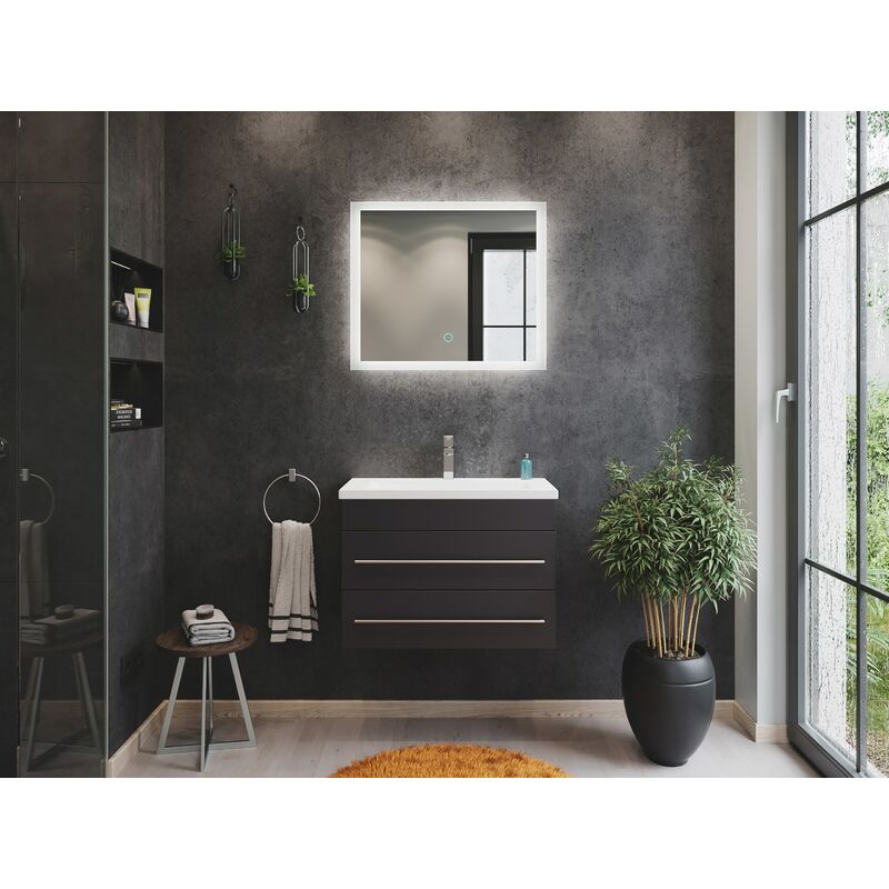 

Mueble de baño Mars 700 SlimLine 2 partes Espejo - LED Antracita satinado