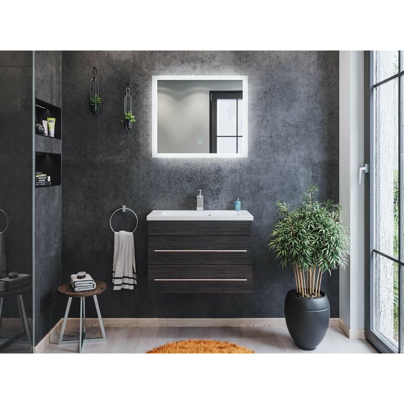 

Mueble de baño Mars 700 SlimLine 2 partes Espejo - LED Antracita vetado