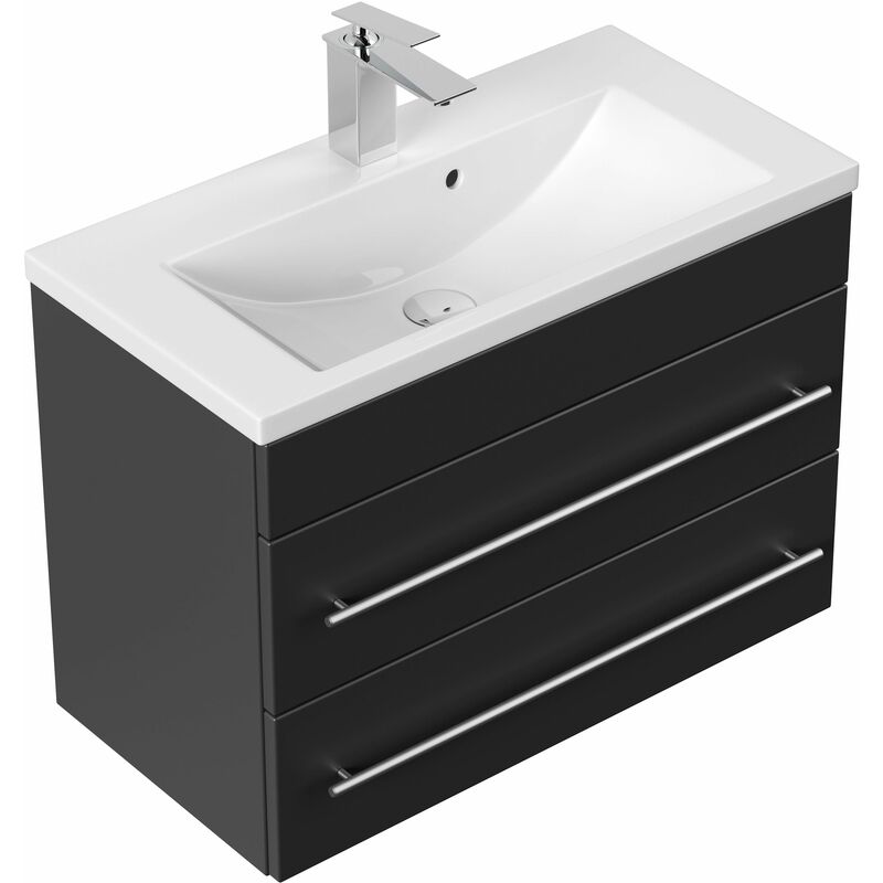 

Mueble de baño Mars 700 SlimLine Negro satinado
