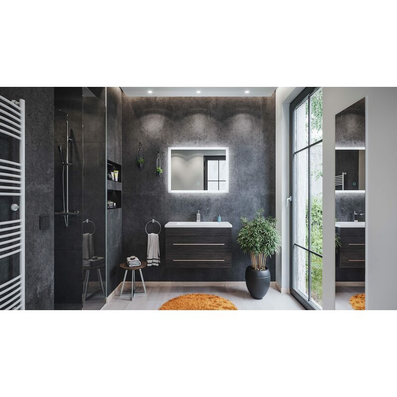 

Mueble de baño Mars 800 2-partes con Espejo-LED SlimLine antracita vetado