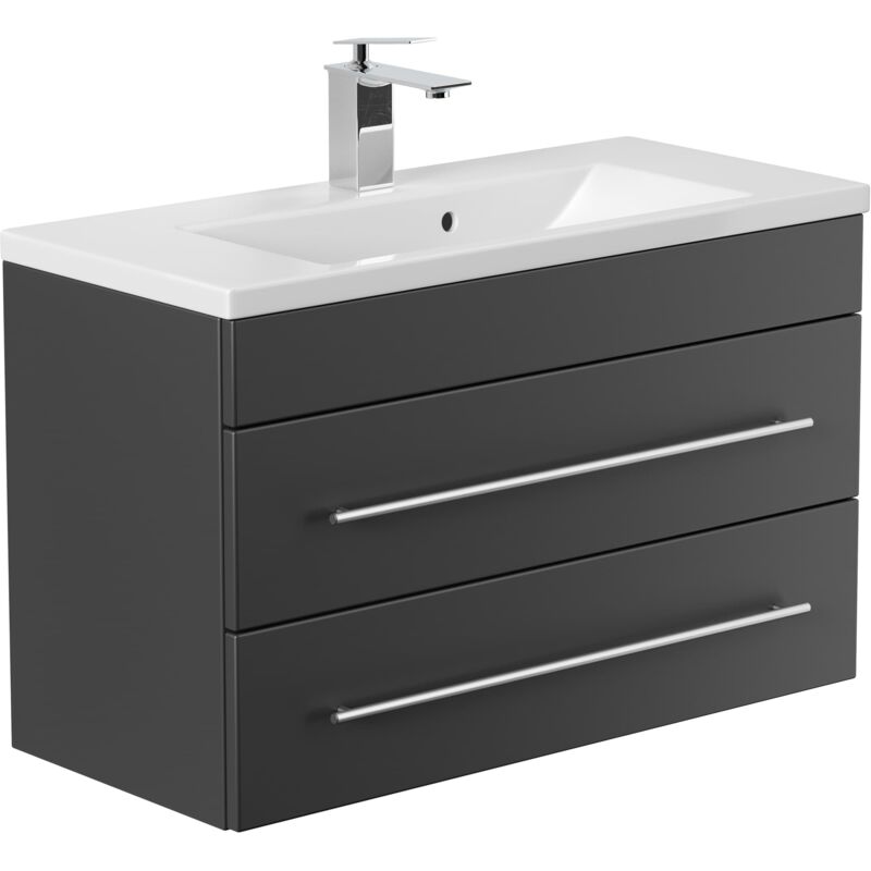 

Mueble de baño Mars 800 SlimLine Negro satinado