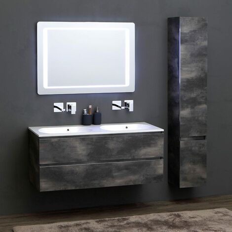 MUEBLE DE BAÑO MODULAR CON LAVABO DOBLE DE 120 CM