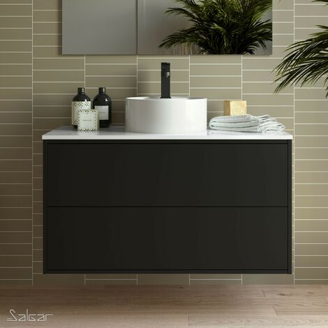 Mueble lavabo VIREO 100cm con lavabo negro - color a elegir for only 799,00  € von Bernstein Badshop