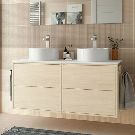 Mueble de baño con lavabo Unike perla 120x45 cm