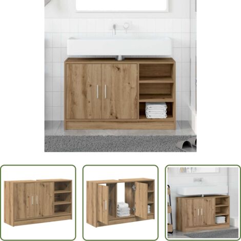 Mueble de baño -  Mueble de Cuarto de Baño Roble artesanal 90 x 29 x 55 cm