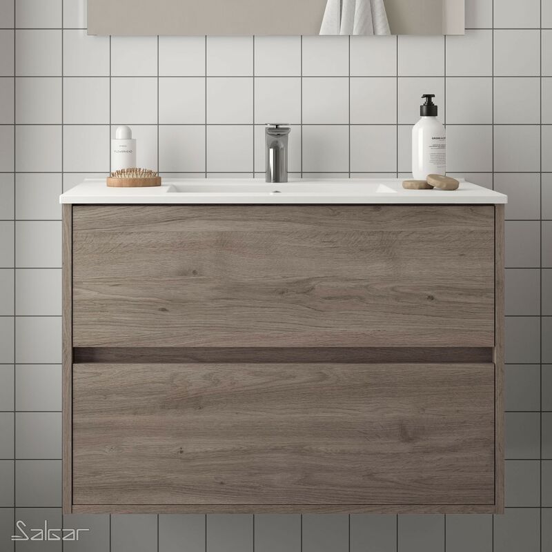 

Mueble de baño NOJA 90 ROBLE ETERNITY+ Lavabo - Roble eternity