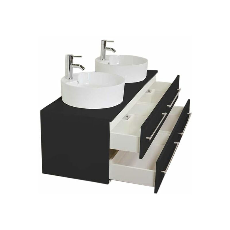 

Mueble de baño Novum XL Negro satinado con lavabo