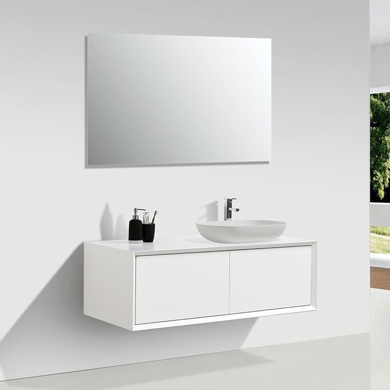 

Mueble de baño MONTADO 120cm PALIO, blanco mate