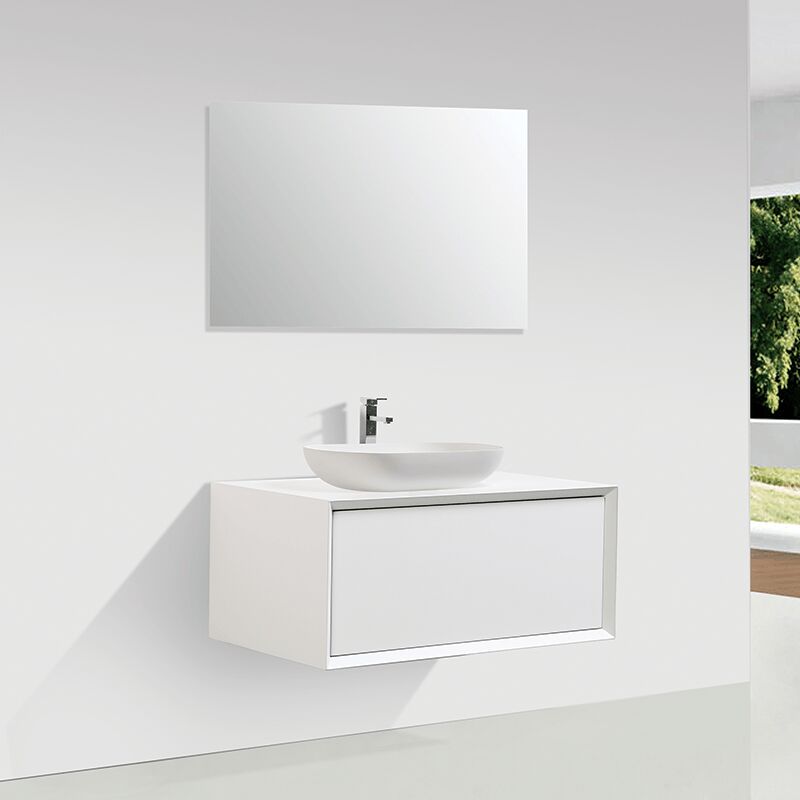 

Mueble de baño MONTADO 90cm PALIO, blanco mate