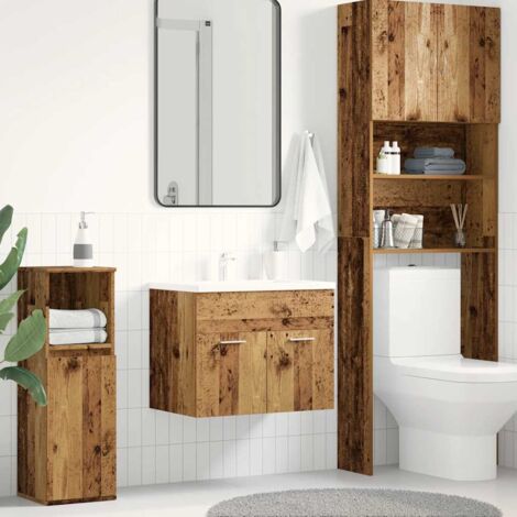 Mueble de baño para lavabo de madera antigua 60x38,5x46 cm vidaXL