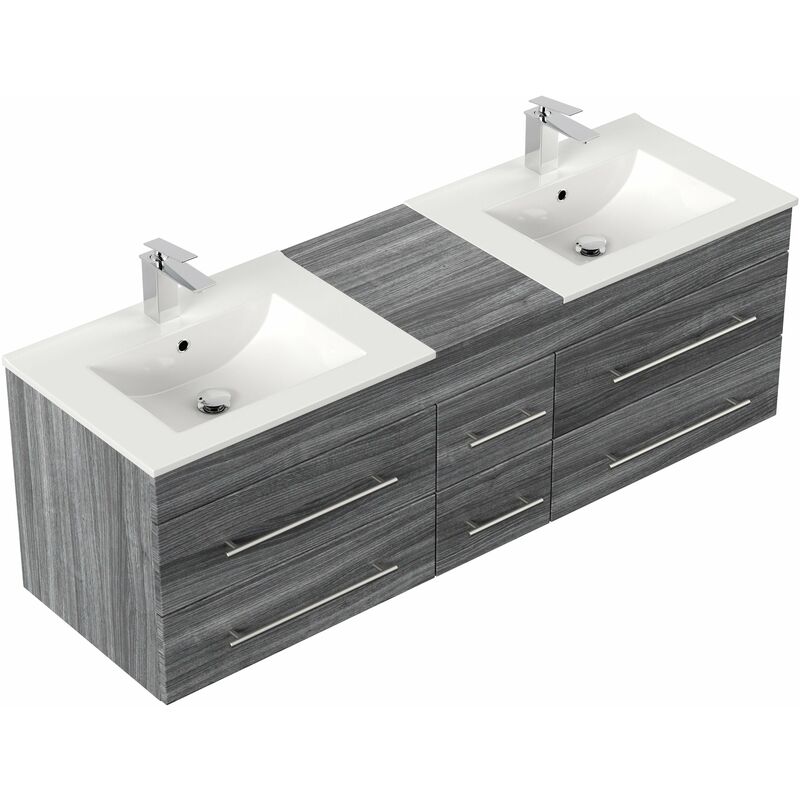

Mueble de baño Roma XL Roble plateado