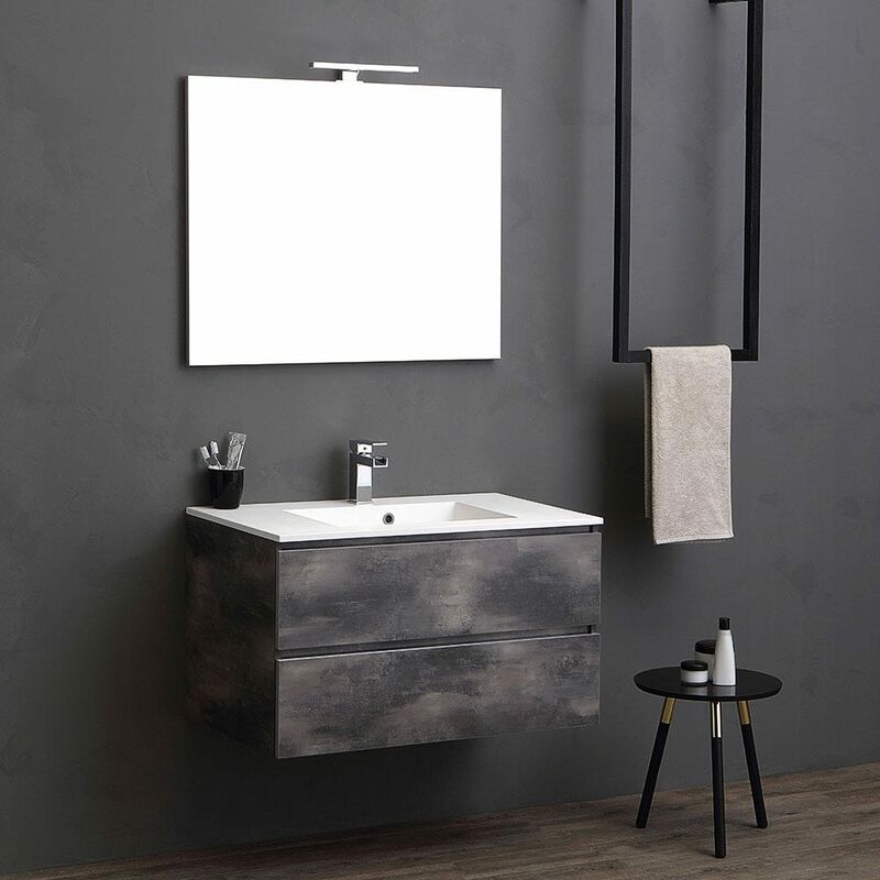 

Mueble De Baño Serie Valentina 90 Cm Gris Industrial