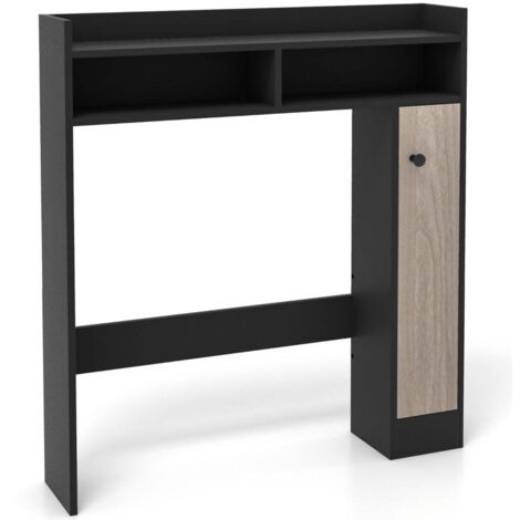 Mueble de baño sobre el inodoro 88 x 18 x 100 cm diseño moderno y elegante que ahorra espacio en MDF negro 200012766