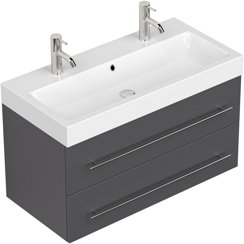 

Mueble de baño Sunrise Antracita satinado