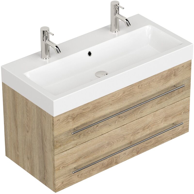 

Mueble de baño Sunrise Roble claro