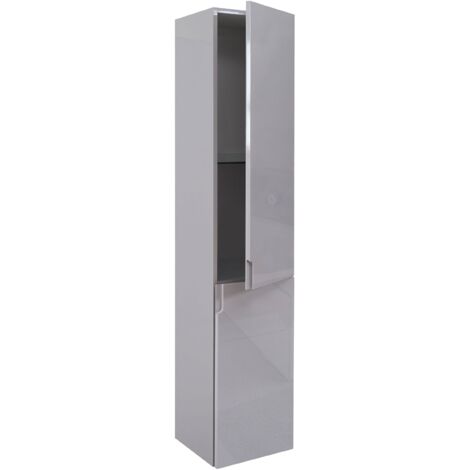 Mueble de baño suspendido 2 puertas 2 estantes contrachapado briiliant 150x30cm gris 040001504