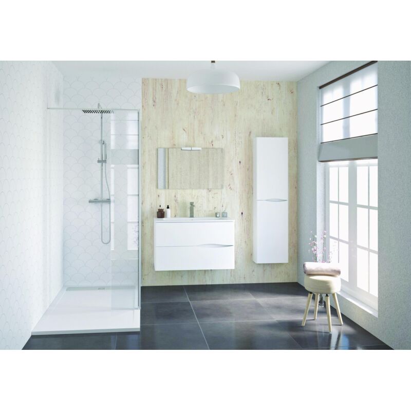 

Columna de baño blanca 2DOO tacto suave Dimensiones 40x17x155 cm - BLANCO
