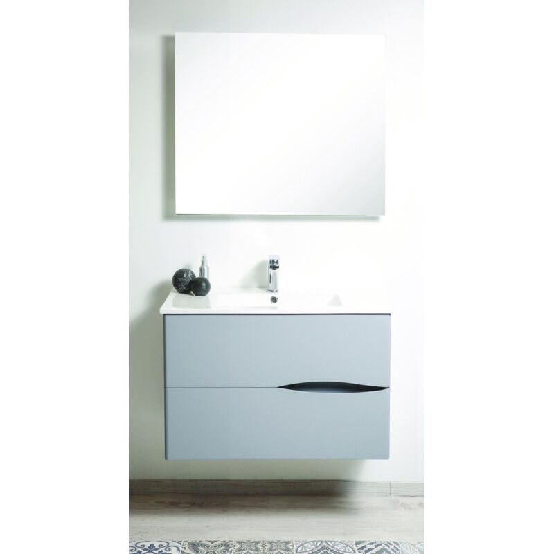 

Mueble de baño gris 2DOO 70 tacto suave Dimensiones 71,5x47x56,5 cm - GRIS