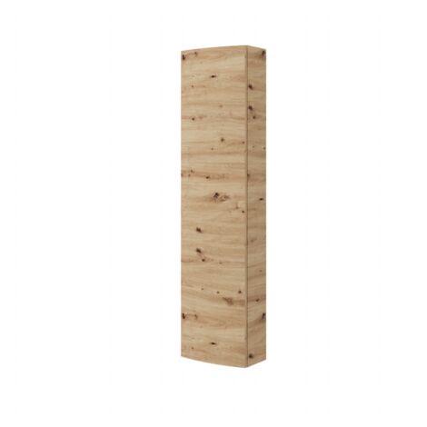 Mueble de baño suspendido de 105 cm en madera de roble dorado con lavabo - Arona - Con columna