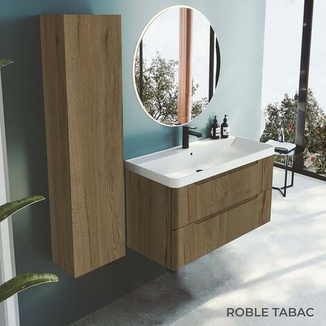 INVE 80 CM. 2 CAJONES ROBLE TABAC Y LAVABO COSMOS