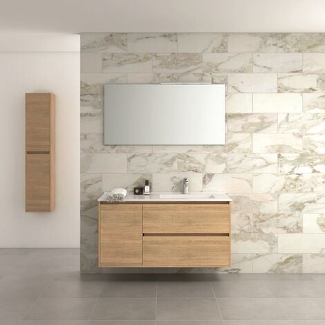 Mueble de baño TAGUS 100cm HERA 1 puerta y 2 cajones + lavabo