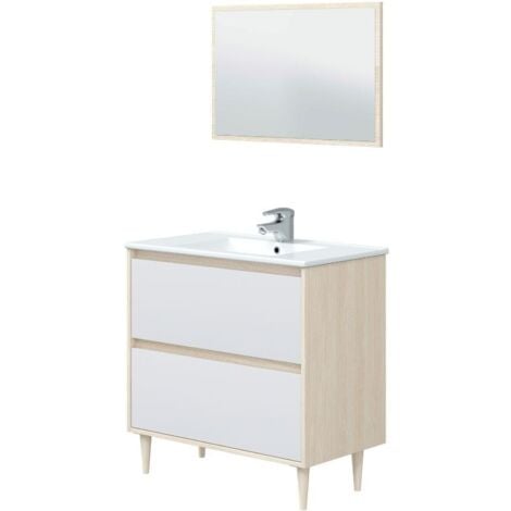 Casaria Armario alto para cuarto de baño Blanco 180x30x30cm Mueble alto con  2 puertas y 6