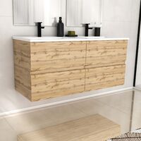 Relaxdays Mueble de Baño Bajo Lavabo de Bambú, 60 x 67 x 30 cm, 1  Compartimento Grande, 2 Puertas, Magnéticas, Natural, 60x67x30 cm :  : Hogar y cocina