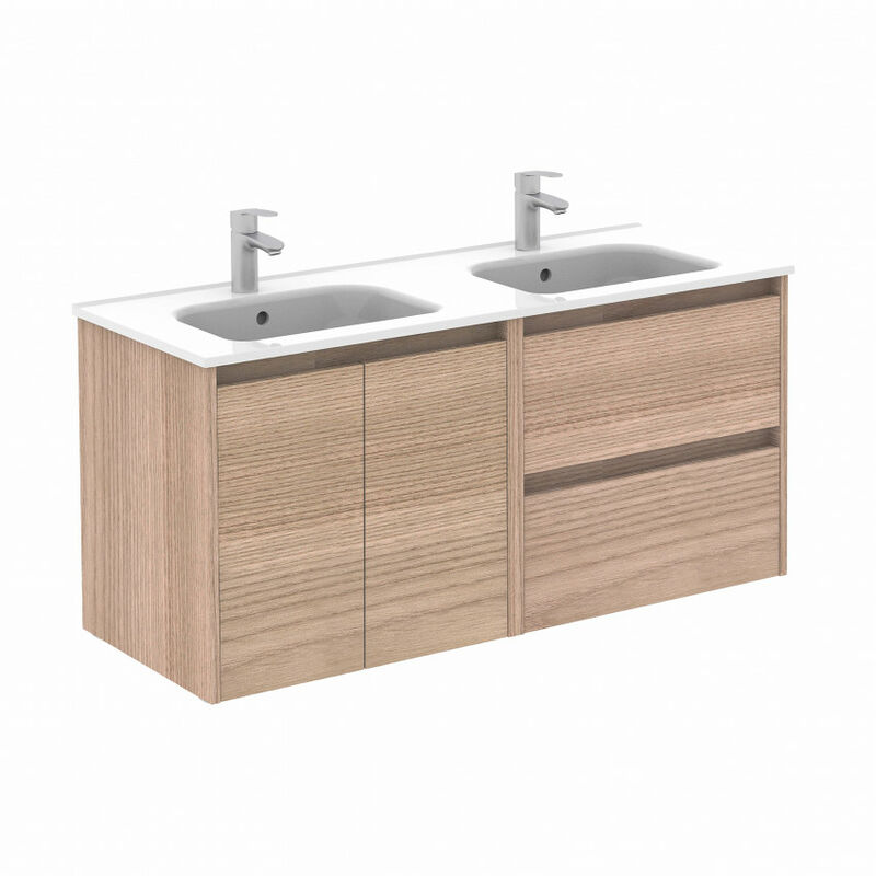 

Mueble de baño 2 puertas y 2 cajones Sansa 120x46 Nogal arenado - Royo