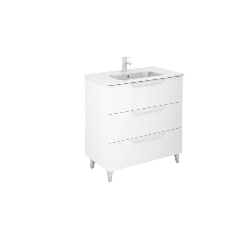 

Mueble de baño 80 Urban con Lavabo Slim 3 cajones Blanco mate