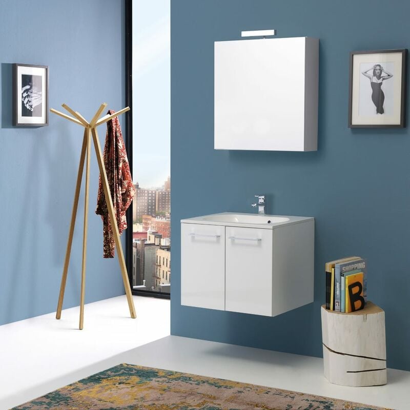 

Mueble De Baño Boston 60 Cm Con Puertas Blanco Brillo Y Mueble De Baño Boston 60 Cm Con Puertas Blanco Brillo Y Espejo Contenedor