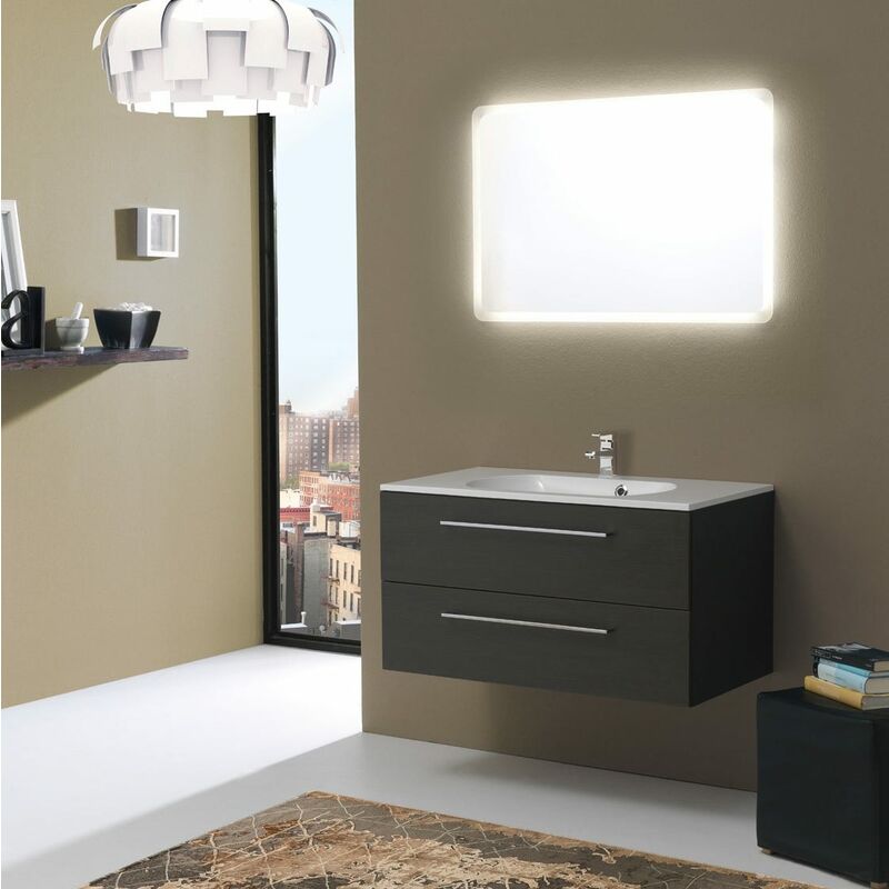 

Kiamami Valentina - MUEBLE DE BAÑO BOSTON 90 CM DOS CAJONES ACABADO TANNER ESPEJO RETROILUMINADO