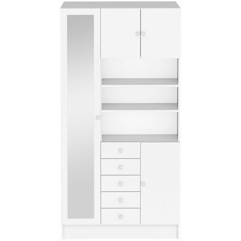

Mueble de baño COMBI 90 X 182 blanco, 90 x 29.6 x 181.6 - blanco