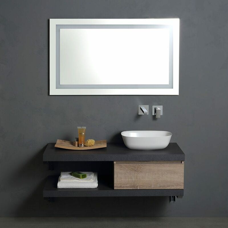 

Kiamami Valentina - MUEBLE DE BAÑO DE PARED DE 120 CM CON LAVABO MODULAR