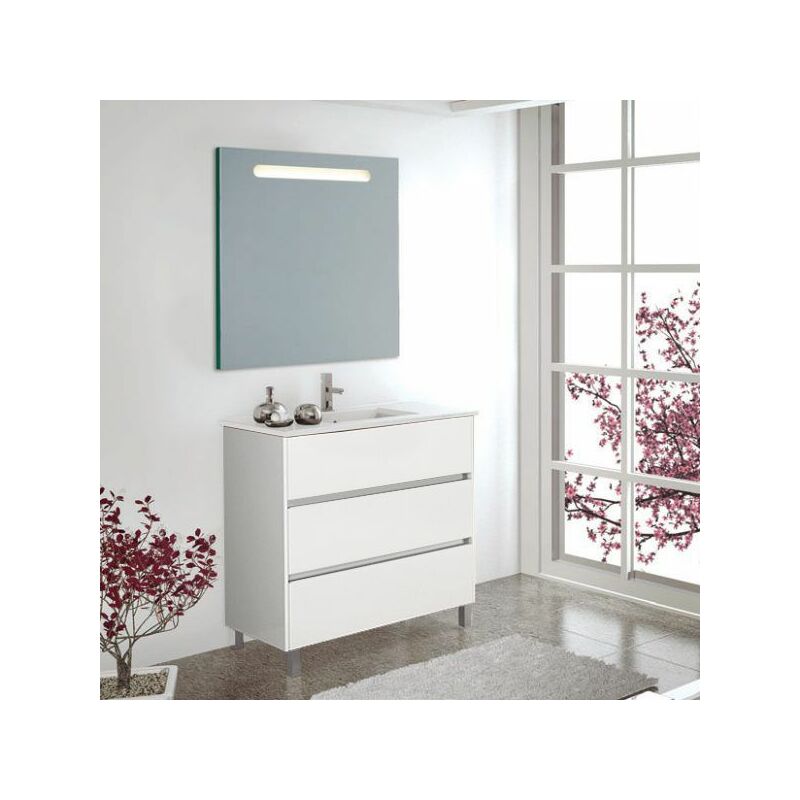 

Mueble de baño Imperia 3 piezas 80CM Blanco brillo