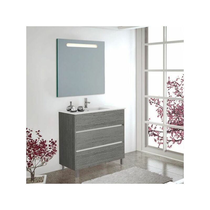 

Tegler - Mueble de baño Imperia 3 piezas 80CM Roble smoky