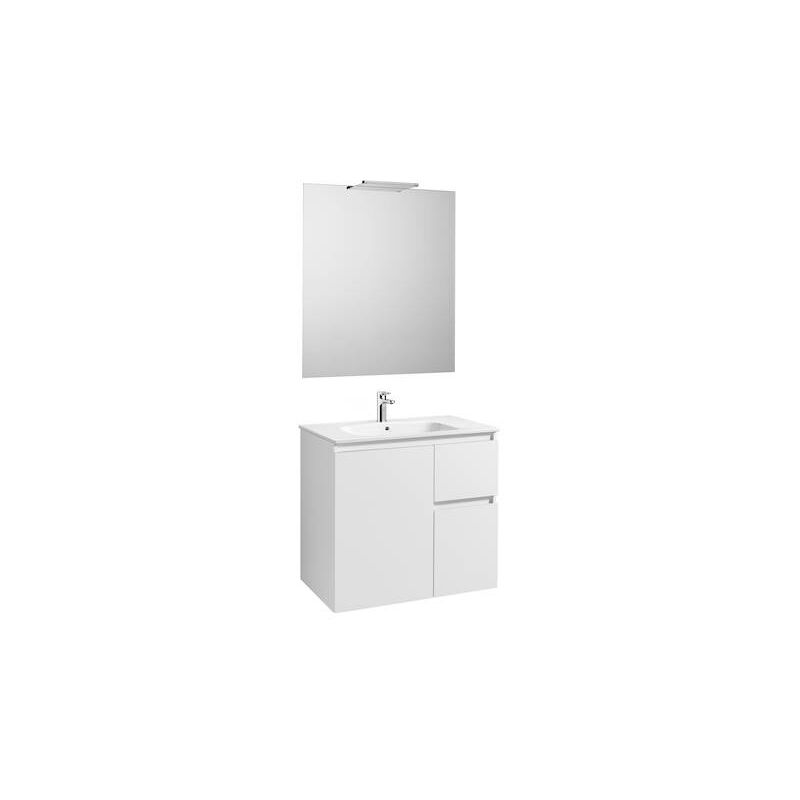 

Mueble de baño Roca Anima con lavabo, espejo y aplique LED 800x460x724mm Blanco Brillo