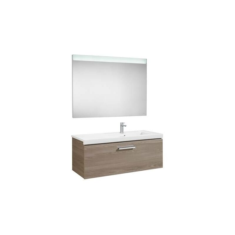 

Mueble de baño Roca Prisma con lavabo derecha y espejo LED 900x460x424mm Fresno