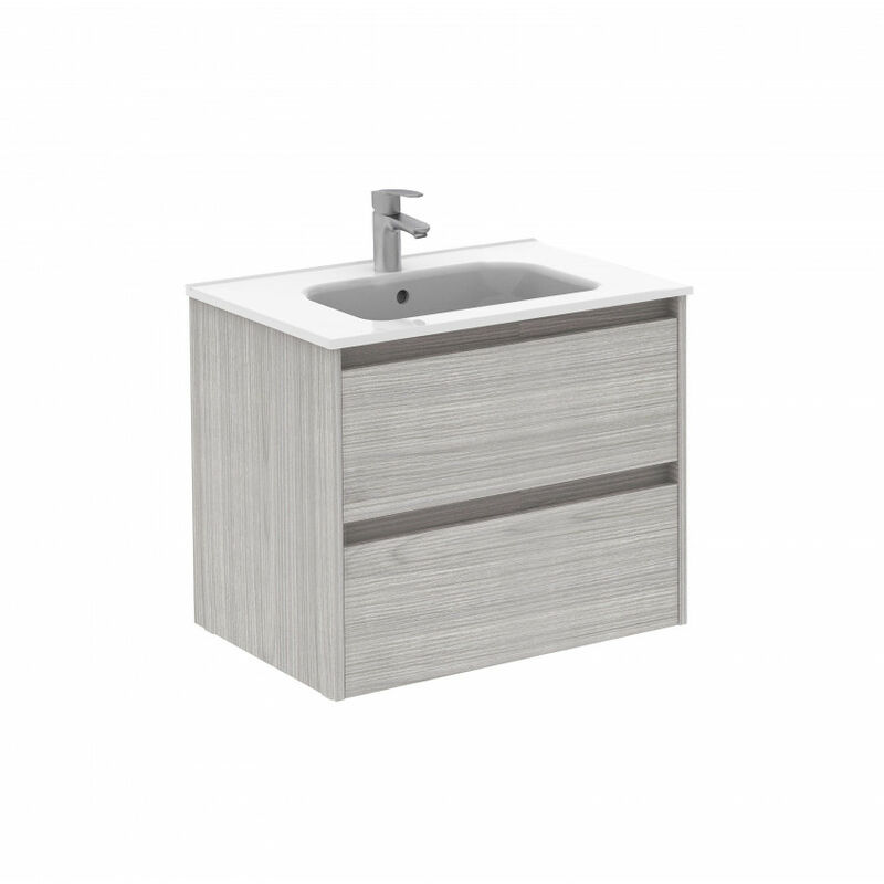 

Mueble de baño y lavabo 2 cajones Sansa 70x46 Gris arenado - Royo