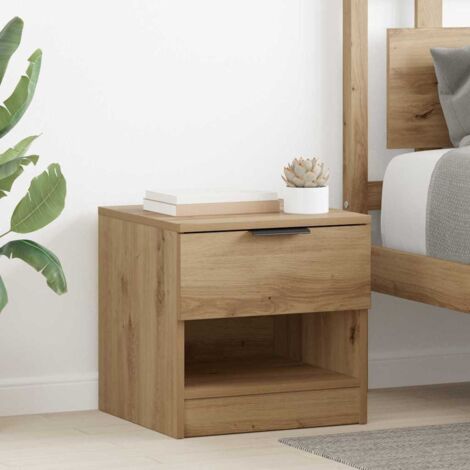 Mueble de cama con cajón 2 pcs Roble artisan 40 x 39 x 40 cm