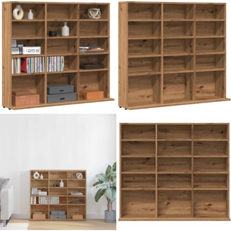 Mueble de CD madera de ingeniería roble artisan 100x23x89,5 cm - Estantería de CD - Mueble de CD