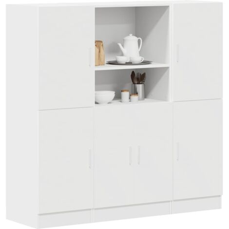 Mueble de cocina 3 piezas madera contrachapada blanca