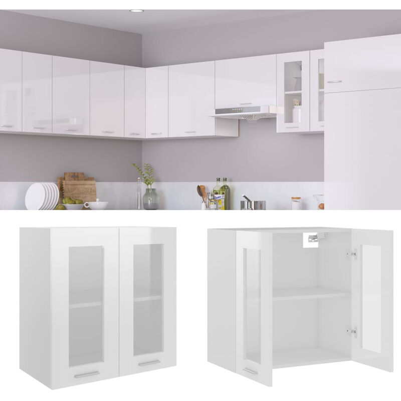 

Mueble de cocina aglomerado blanco brillante 60x31x60 cm