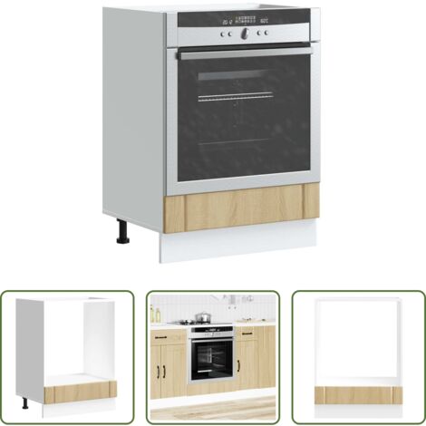 Mueble de cocina -  Armario de horno Lucca madera contrachapada roble sonoma