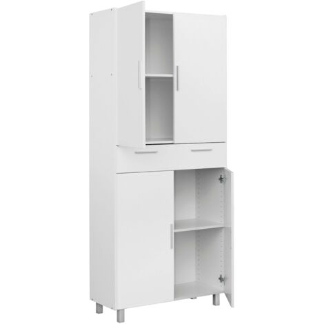 Mueble De Cocina Auxiliar Perti Color Blanco 81x188 cm