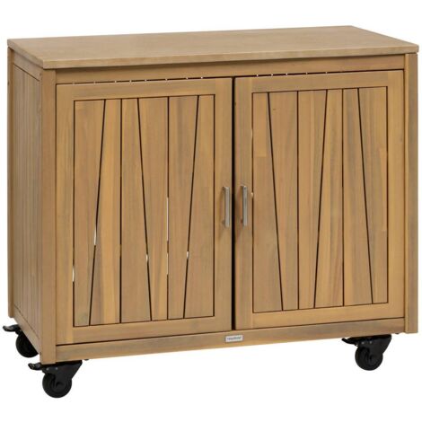 Mueble de cocina de verano Lodgia 2 puertas 50x100cm madera de acacia - Hespéride
