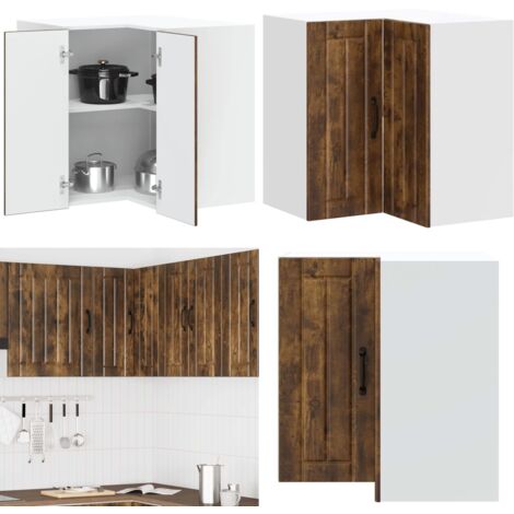 Mueble de cocina esquina pared Lucca roble ahumado - Muebles de cocina - Armario de esquina