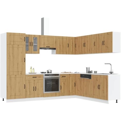 Mueble de cocina Kalmar 14 piezas artesanal roble