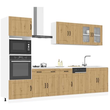 Mueble de cocina Kalmar 7 piezas artesanal roble