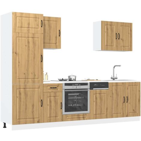Mueble de cocina Kalmar 7 piezas artesanal roble